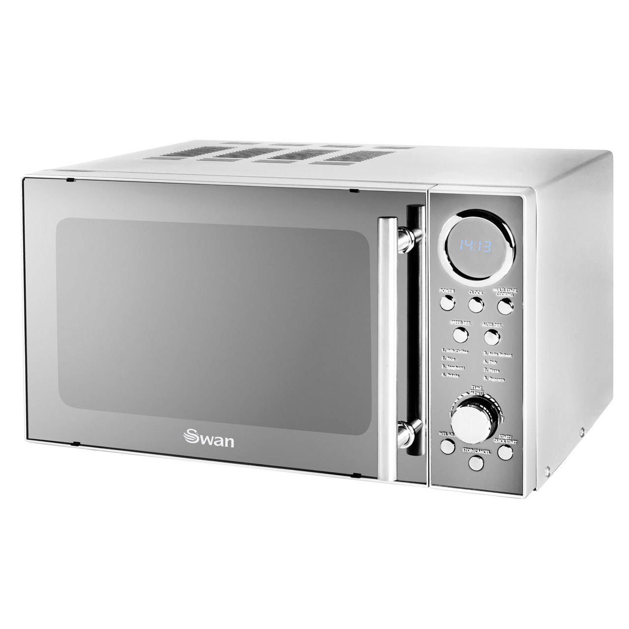 Swan SM3080N Compact Microwave Oven in Silver