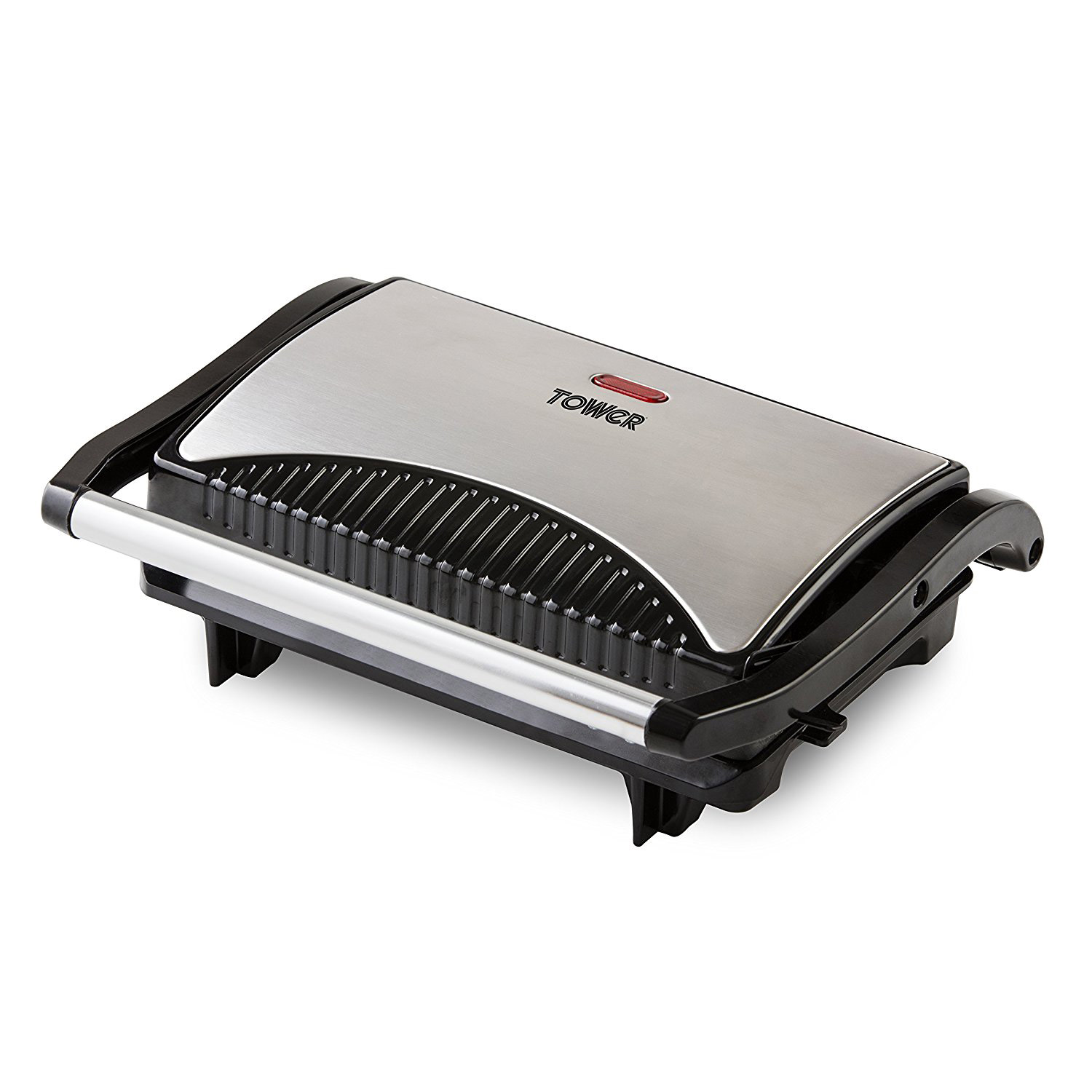Tower T27019 Panini/Sandwich Press in Stainless Steel & Black 700W