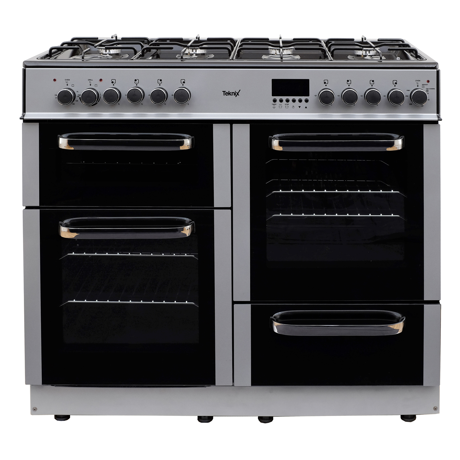 Teknix TKRC100S 100cm Dual Fuel Range Cooker in Silver