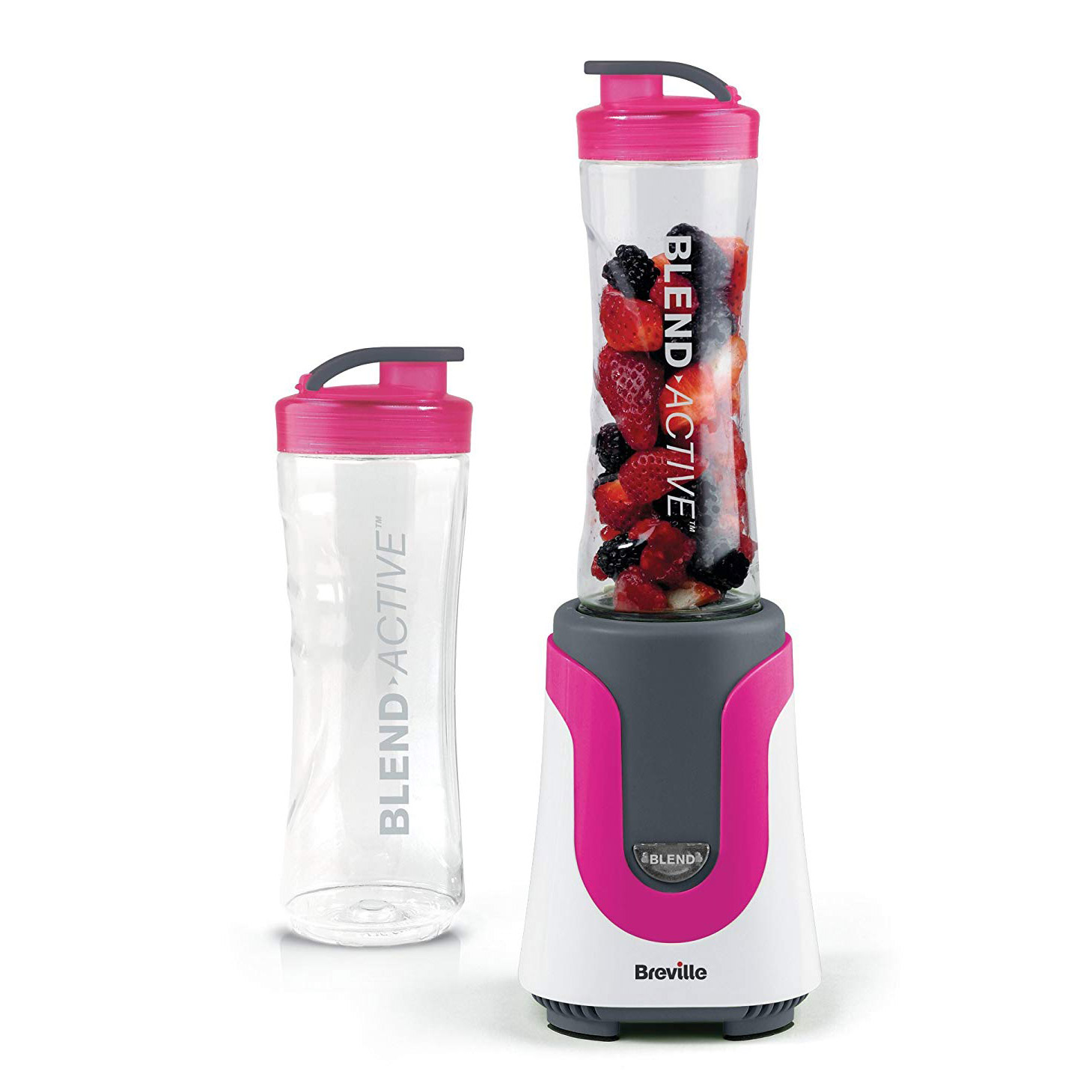 Breville VBL134 Active Blender in Pink, 2x 600ml BPA Free Bottles