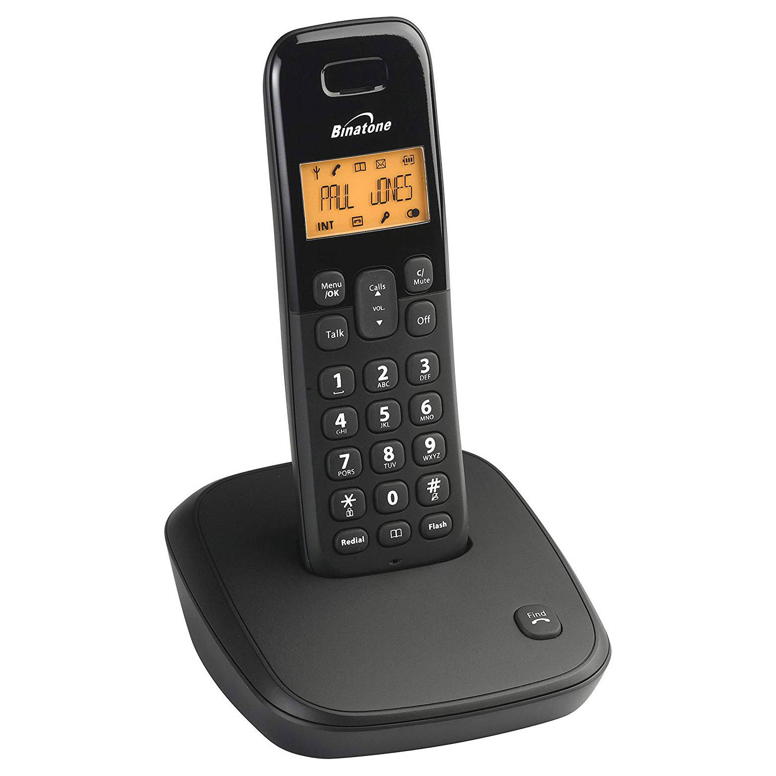 Binatone VEVA1700 Single DECT Cordless Telephone with Caller ID Black