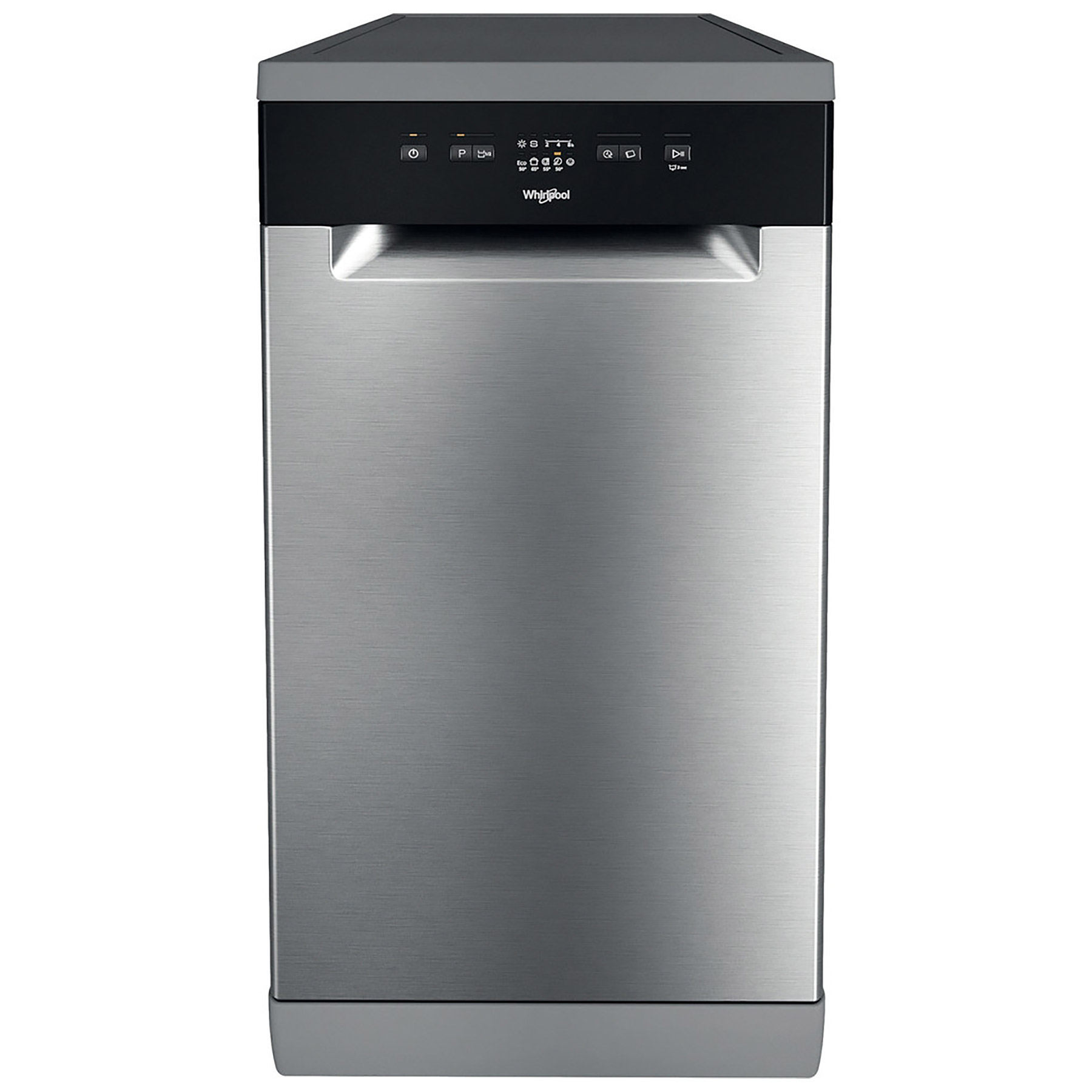 Whirlpool WSFE2B19XUK 45cm Slimline Dishwasher in St/Steel 10 Place F Rated