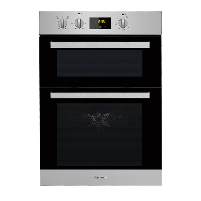 Indesit IDD6340IX 60cm BuiltIn Electric Double Oven in St/St A/A Rated