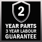 Free 2 Year Parts & 3 Year Labour Guarantee