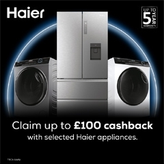 Haier Up To £100 Cashback with Haier