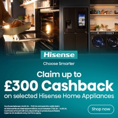Hisense Up to £300 Cashback With Hisense