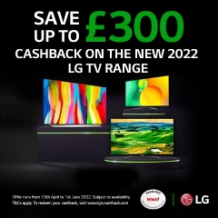 LG Up To £300 Cashback With LG!