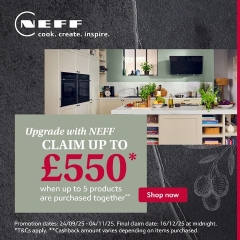 Neff Up to £550 Cashback With Neff