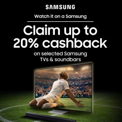 Samsung Up To 20% Cashback With Samsung