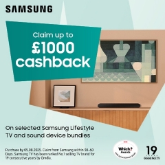 Samsung Up To £1000 Cashback With Samsung