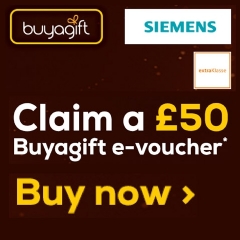 Siemens £50 Buyagift e-voucher with Siemens!