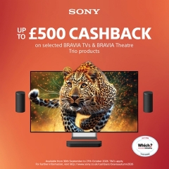 Sony Up To £500 Cashback With Sony