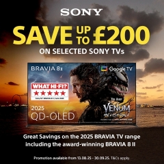 Sony Save Up To £200 With Sony