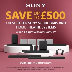 Sony Save Up to £500 On Selected Sony Soundbars