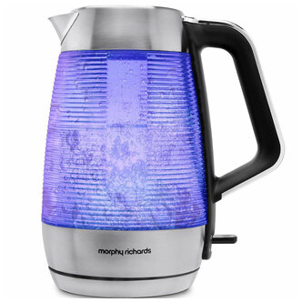 Morphy Richards 108010 Vetro Illuminating Dual Wall Glass Kettle, 1.5L 3.0kW