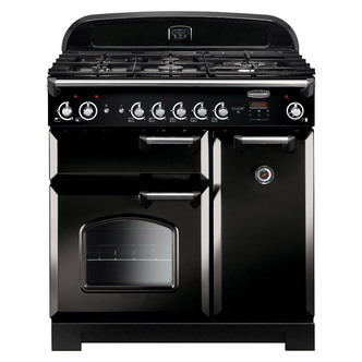 Rangemaster 116720 90cm CLASSIC Gas Range Cooker in Black Chrome Trim