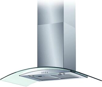 Baumatic BT9.3GL 90cm Curved Glass Chimney Hood in Stainless Steel