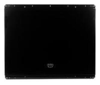 Rangemaster 63170 110cm CLASSIC Splashback Black with Chrome Graphics