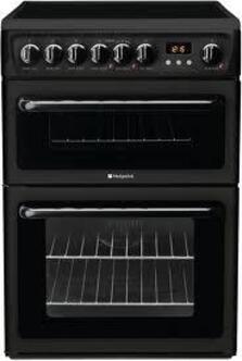 Hotpoint HAE60K 60cm Electric Cooker in Black Ceramic Hob Double Oven