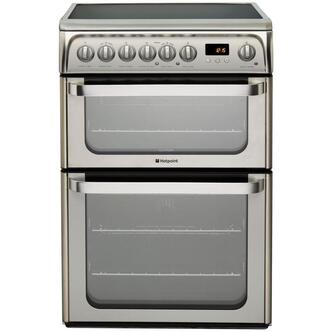 Hotpoint HUE61X 60cm ULTIMA Electric Cooker in St/Steel Double Oven