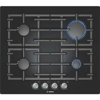 Bosch PPP616B91E 60cm Classixx 4 Burner Gas Hob on Black Glass