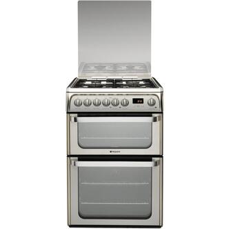 Hotpoint HUD61X 60cm ULTIMA Dual Fuel Cooker in St/Steel D/Oven Lid