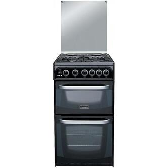 Cannon CH50GCIK 50cm Single Twin Cavity Gas Cooker in Black Glass Lid