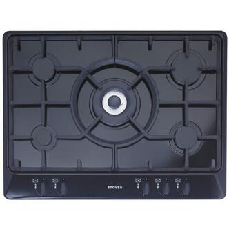 Stoves 444440879 70cm 5 Burner Gas Hob in Black Cast Iron Pan stands