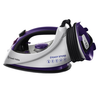 Russell Hobbs 18617 2400W Steam Iron with Ceramic Soleplate Purple & White