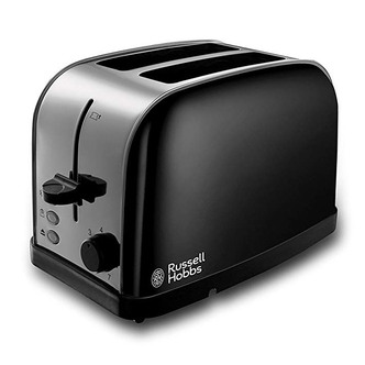 Russell Hobbs 18782 Dorchester 2 Slice Toaster in Black High Lift Function