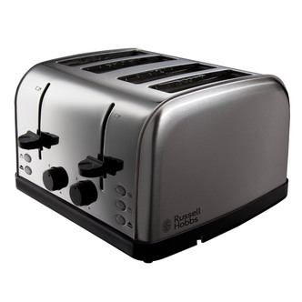 Russell Hobbs 18790 4 Slice Side-by-Side Toaster - Brushed Stainless Steel