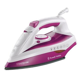 Russell Hobbs 19220 Steamglide Steam Iron in Pink 2400W Ceramic Soleplate