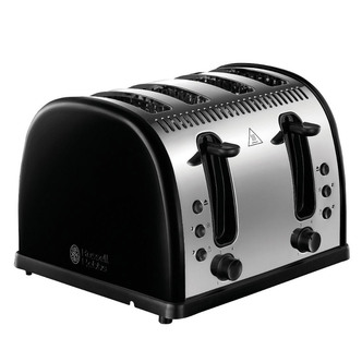 Russell Hobbs 21303 LEGACY 4 Slice Side-by-Side Toaster in Black