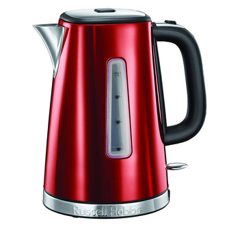 Russell Hobbs 23210 LUNA 1.7 Litre Kettle in Red 3.0 kW Quiet boil