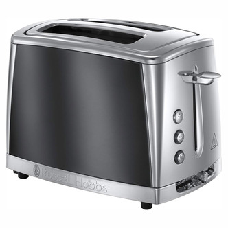 Russell Hobbs 23221 LUNA 2 Slice Toaster in Grey High Lift Feature