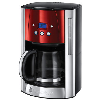 Russell Hobbs 23240 Luna Filter Coffee Machine with Timer in Red