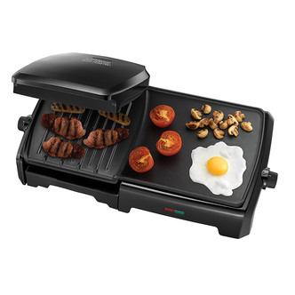 George Foreman 23450 10 Portion Family Health Grill & Griddle in Black