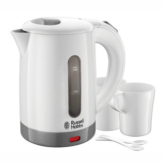 Russell Hobbs 23840 Compact Travel Kettle in White 1.0kW 0.85L