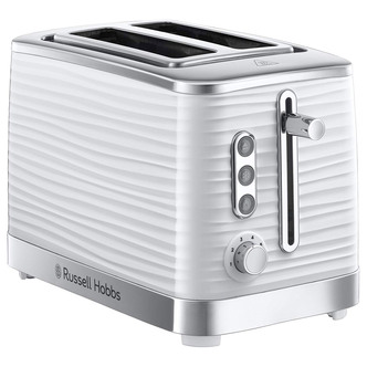 Russell Hobbs 24370 Inspire 2 Slice Toaster in White High Lift Feature