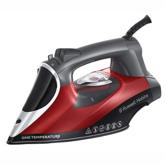 Russell Hobbs 25090 One Temperature Steam Iron in Red/Black 2600W