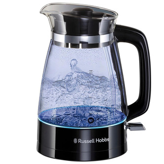 Russell Hobbs 26080 Classic Glass Kettle in Black 1.7L 3kW Illuminated