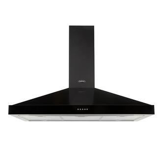 Belling 444410351 90cm Farmhouse Chimney Hood in Black