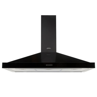 Belling 444410357 110cm Farmhouse Chimney Hood in Black