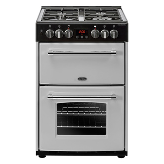 Belling 444410790 60cm Farmhouse 60DF D/Oven Dual FuelCooker in Silver