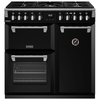 Stoves 444411432 90cm Richmond DX D900DF Dual Fuel Range Cooker Black