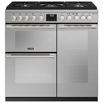 Stoves 444411459 90cm Sterling DX D900DF Dual Fuel Range Cooker St/St