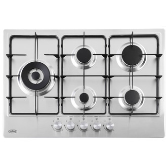Belling 444411638 75cm 5 Burner Gas Hob in St/Steel Wok Burner
