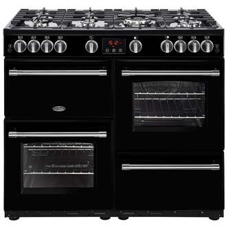Belling 444411735 100cm Farmhouse X100G Gas Range Cooker in Black