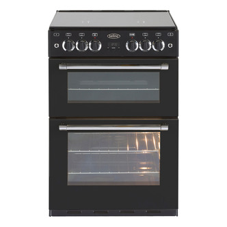 Belling 444443750 60cm Double Oven Gas Cooker in Black Gas Hob