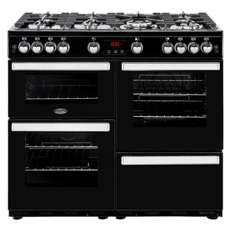 Belling 444444089 100cm Cookcentre 100G Gas Range Cooker in Black